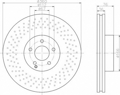 HELLA PAGID 8dd355110181 -  Тормозной диск